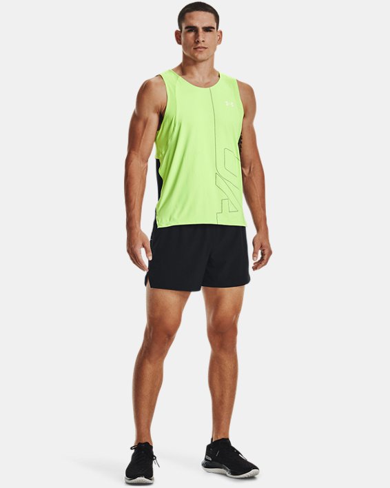 Men's UA Iso-Chill Run Brand Singlet, Green, pdpMainDesktop image number 2